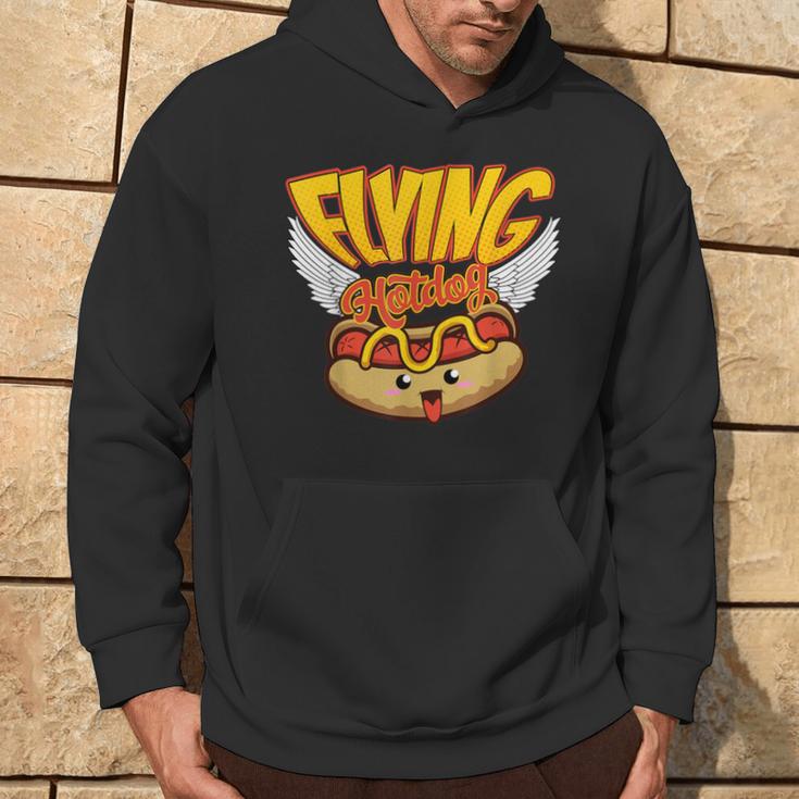 Flying Hot Dog Sausage Lovers Hoodie Lifestyle