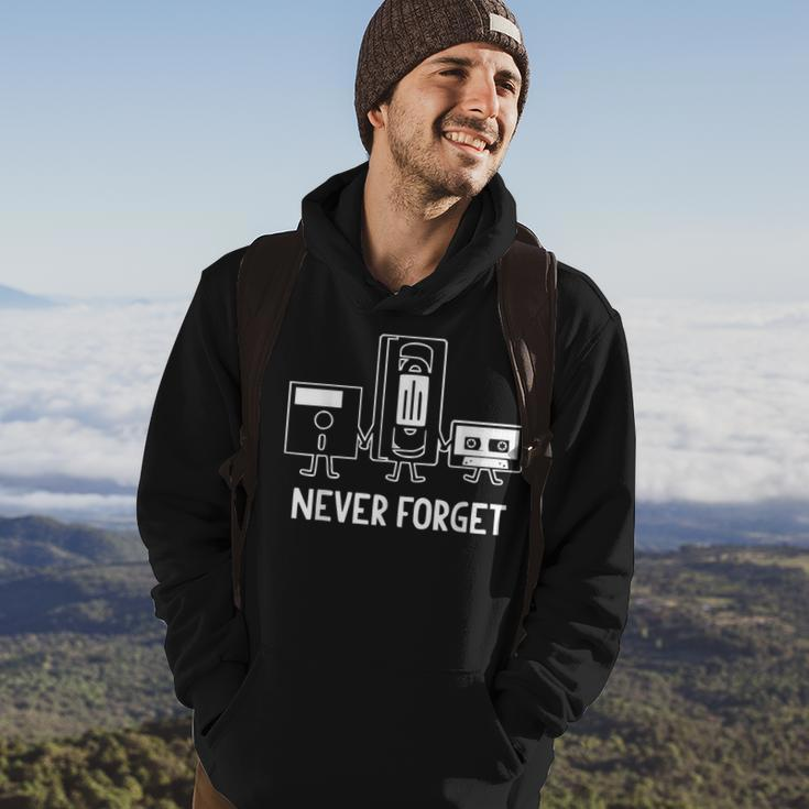 Never Forget Old Technology Pop Culture Hoodie Lifestyle