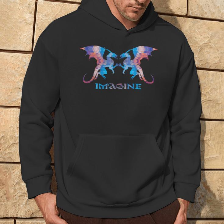 Fractal Fantasy Dragons Imagine Hoodie Lifestyle