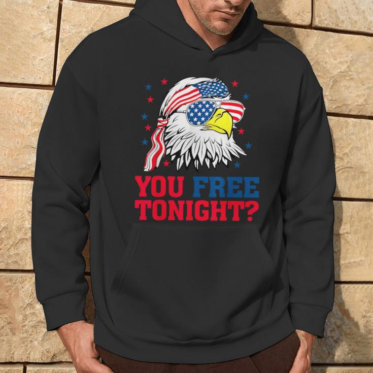 Are You Free Tonight 4Th Of July Independence Day Bald Eagle Hoodie Lifestyle