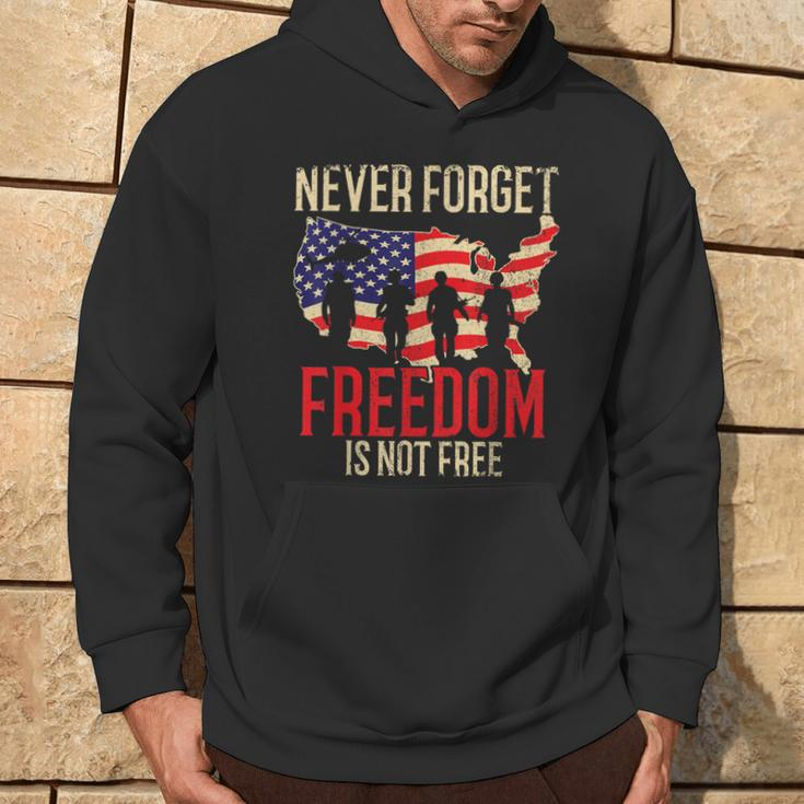 Freedom Never Forget Freedom Is Not Free Veteran Hoodie Lifestyle