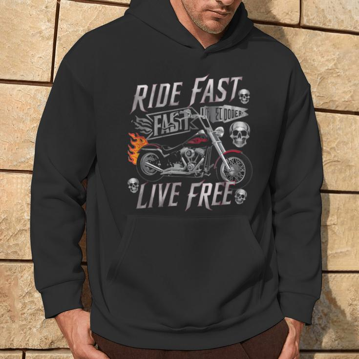 Freedom Riders Apparel Ride Fast Live Free Graphic Hoodie Lifestyle