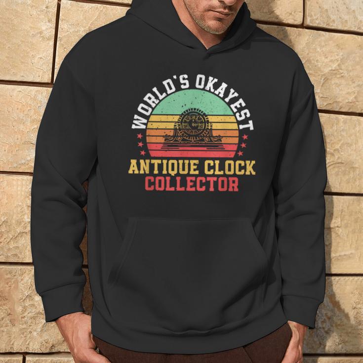 Antique Clock Collector Quote Horologist Vintage Clock Hoodie Lifestyle