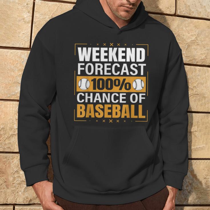 Baseball Lovers Weekend Forecast Chance Of Baseball Hoodie Lifestyle