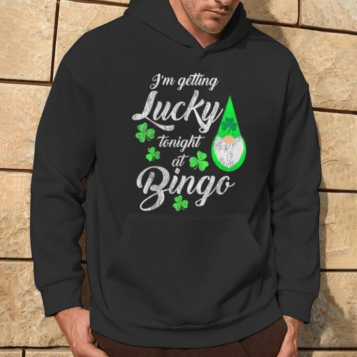 Bingo St Patrick's Day Gnome Getting Lucky At Bingo Hoodie Lifestyle