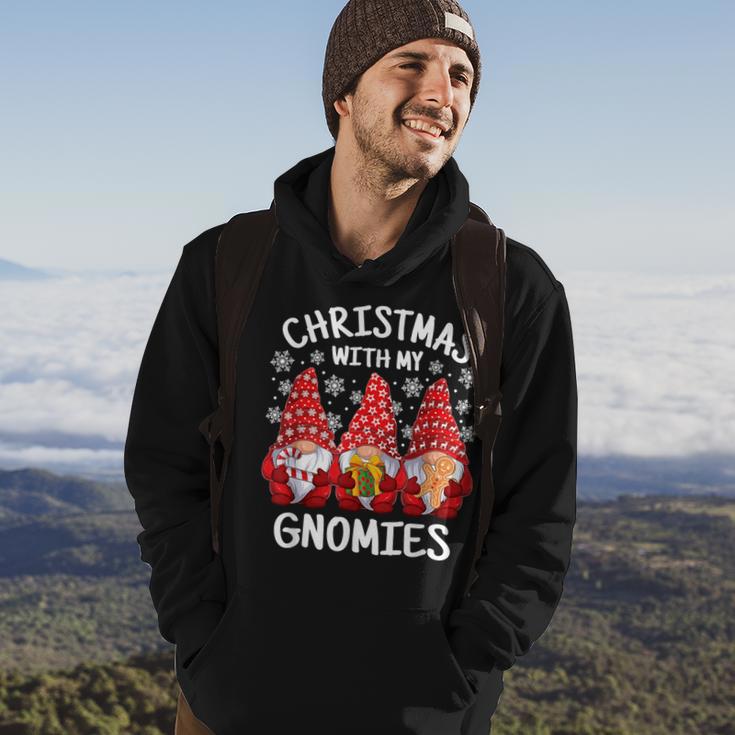 Christmas With My Gnomies Xmas Gnome Family Gnomes Hoodie Lifestyle