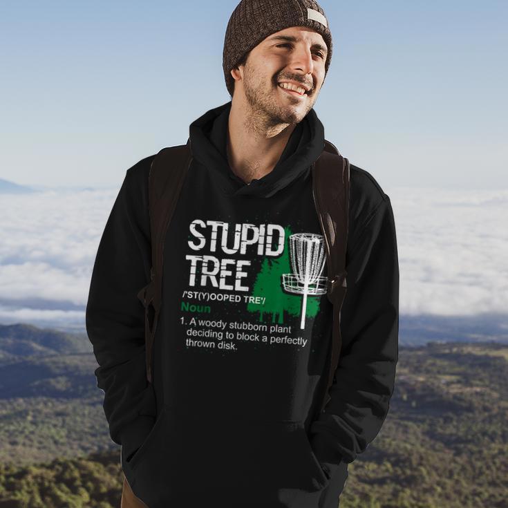 Disc Golfer Outdoor Sports Stupid Tree Disc Golf Hoodie Lifestyle