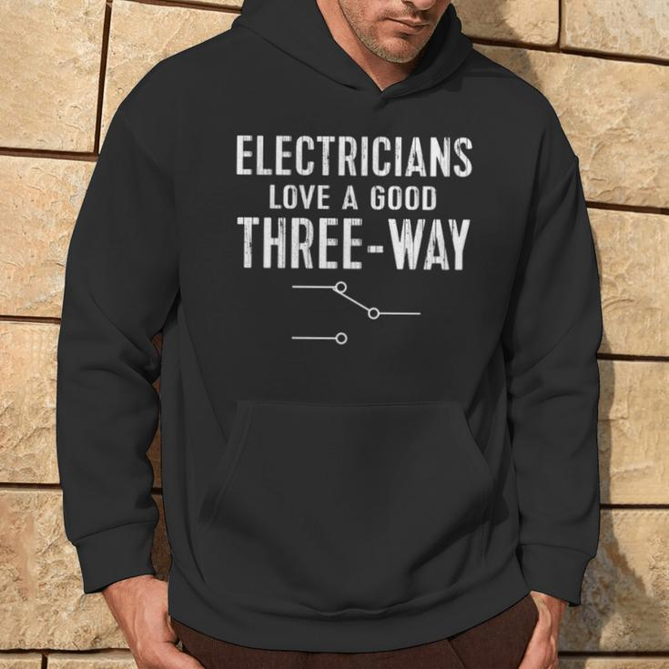 Electrician For Men Three Way Electrical Engineer Hoodie Lifestyle