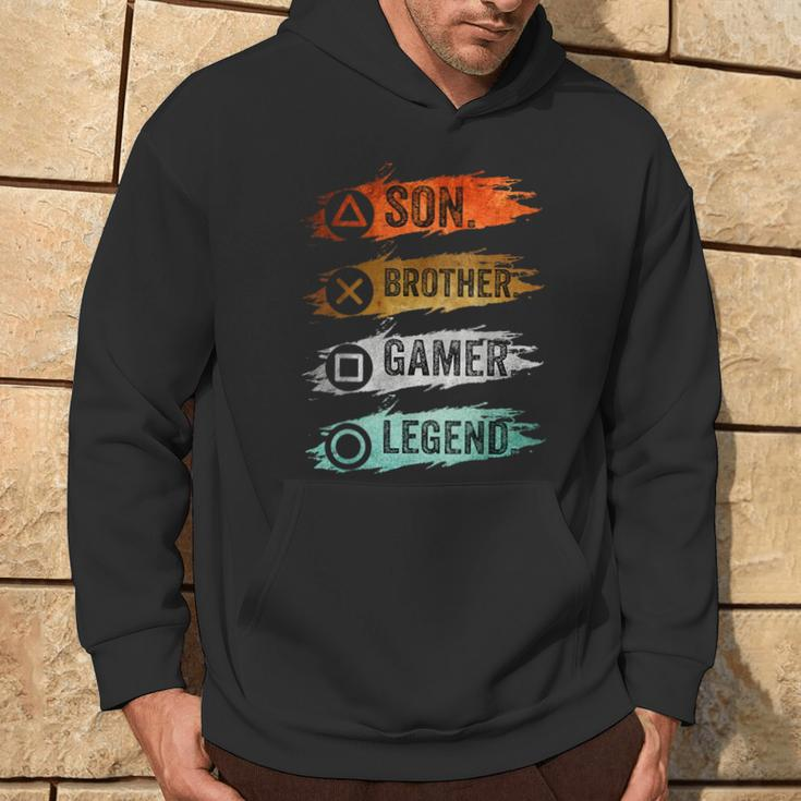 Gamer Vintage Video Games For Boys Brother Son Hoodie Lifestyle