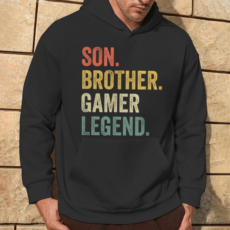 Gaming Son Brother Gamer Legend Video Game Vintage Hoodie Lifestyle