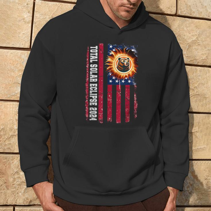 Grizzly Bear Total Solar Eclipse 2024 Bear Total Solar Hoodie Lifestyle