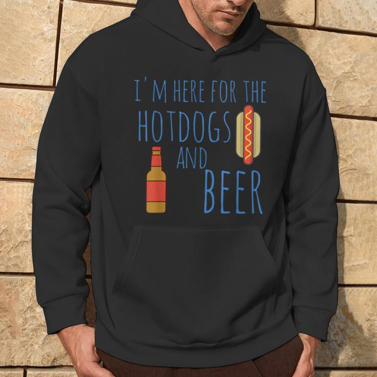 Hot Dog I'm Here For The Hotdogs And Beer Hoodie Lifestyle