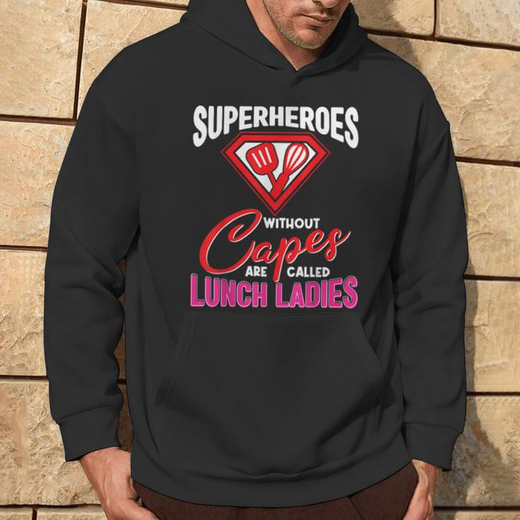 Lunch Lady Superheroes Capes Cafeteria Worker Squad Hoodie Lifestyle