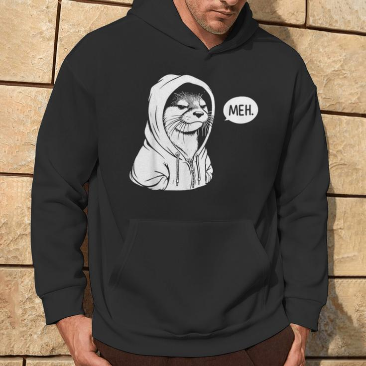 Meh Otter For Otters Lovers Hoodie Lifestyle