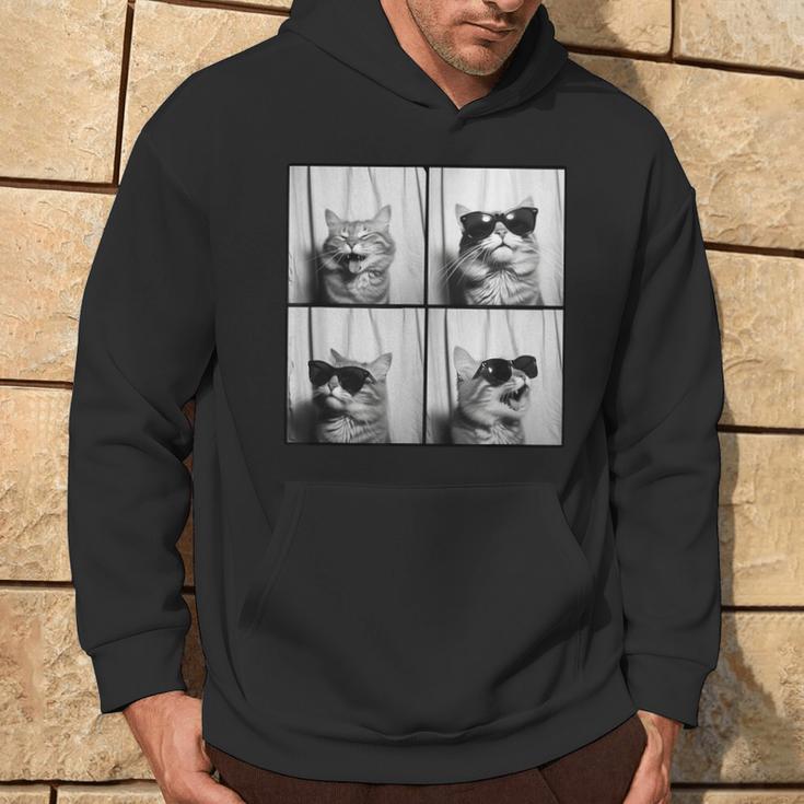 Photobooth Cat Selfie Photostrip Cute Laugh Cat Lover Hoodie Lifestyle