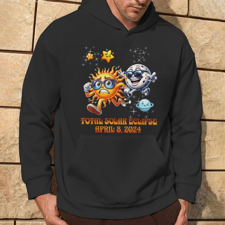 Solar Eclipse Chase April 2024 Moon Chasing Sun Hoodie Lifestyle