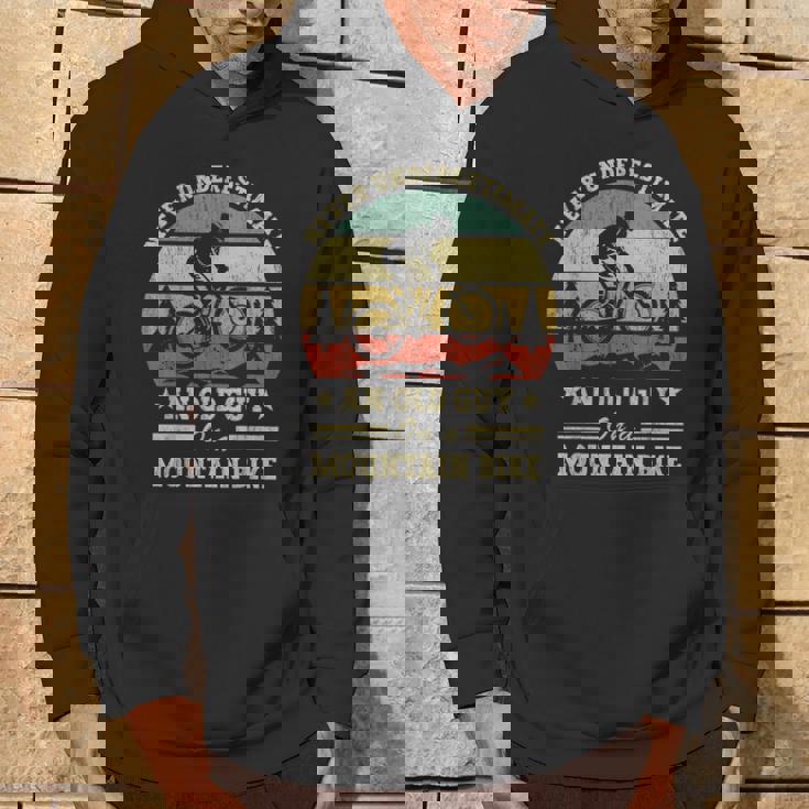Never Underestimate An Old Guy On A Mountain Bike Hoodie Lifestyle