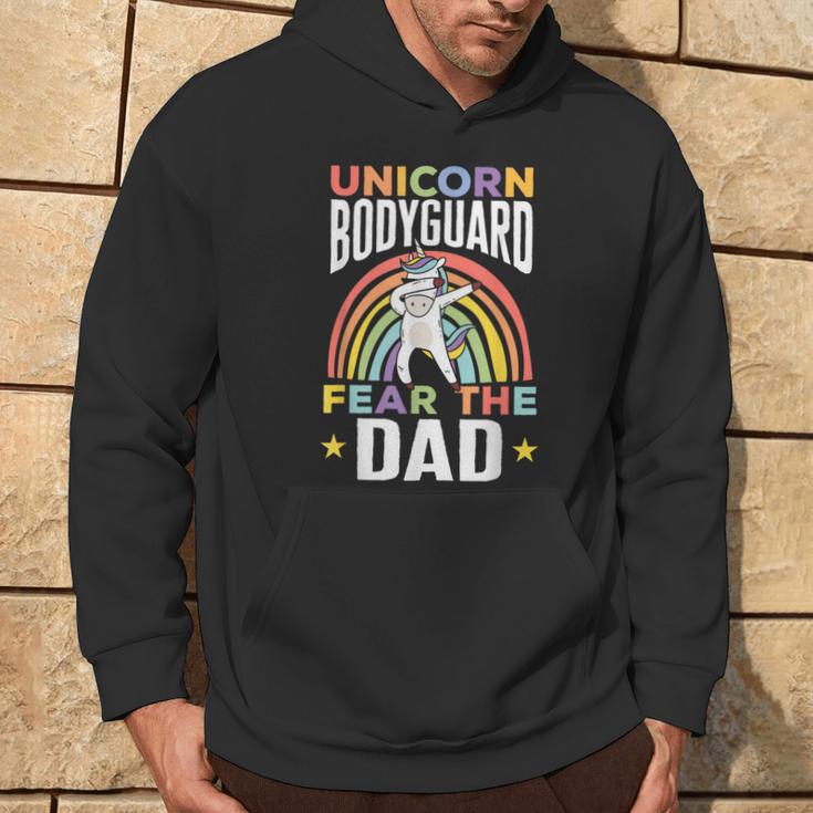 Unicorn Bodyguard Fear The Dad Unicorn Security Men Hoodie Lifestyle