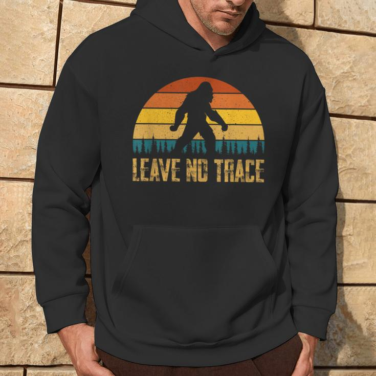 Vintage Leave No Trace Bigfoot Quote Hoodie Lifestyle