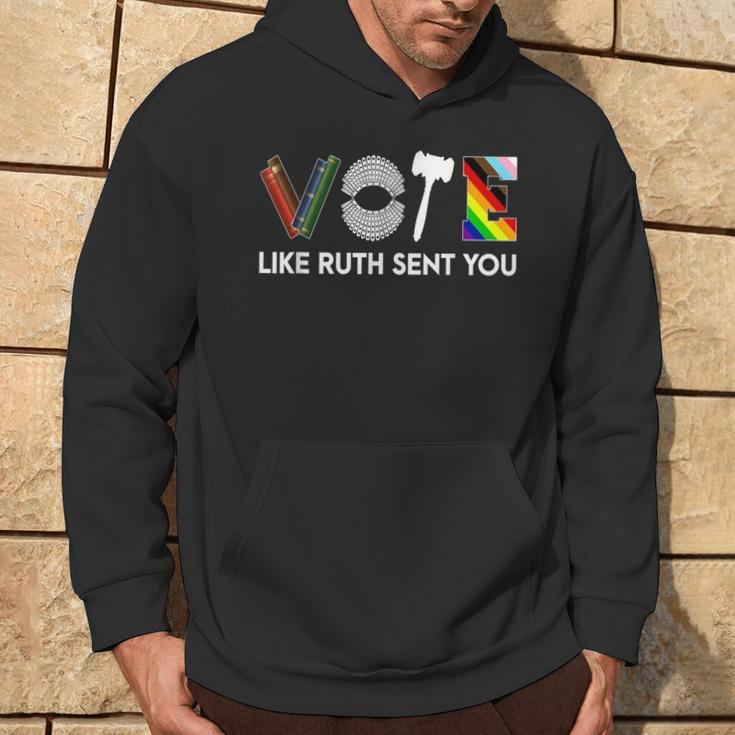 Vote Like Ruth Sent You Gavel Feminists Lgbt Pride Hoodie Lifestyle