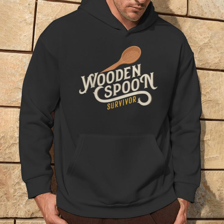 Wooden Spoon Survivor Vintage Retro Humor Hoodie Lifestyle