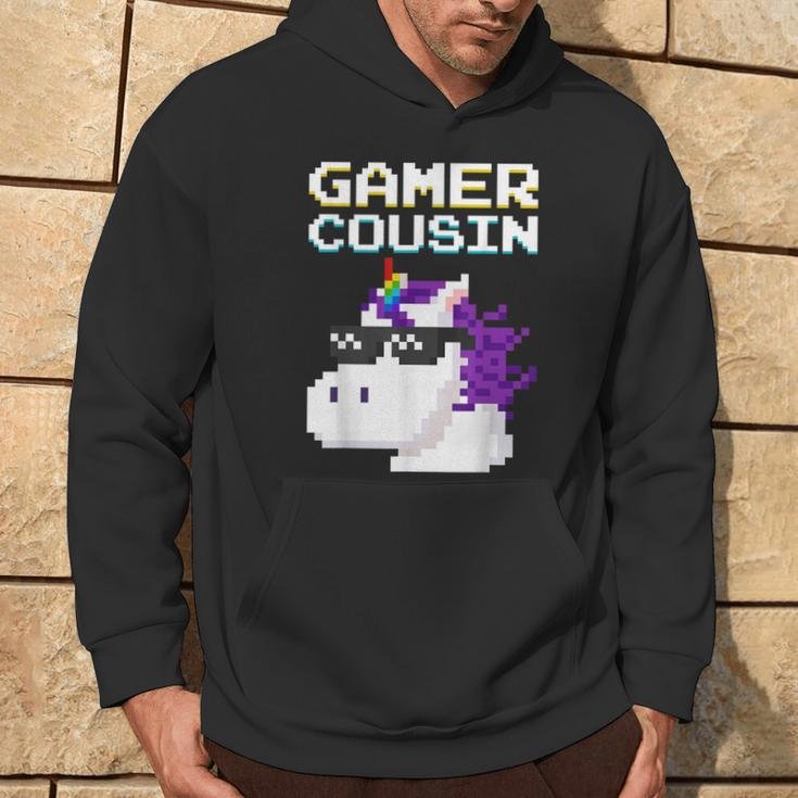 Gamer Cousin Einhorn Pixel Geschenk Multiplayer Nerd Geek Hoodie Lebensstil