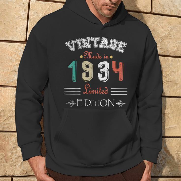 Geboren Im Jahr 1934Intage Made In 1934 Geburtstag Jahrestag 90 Hoodie Lebensstil