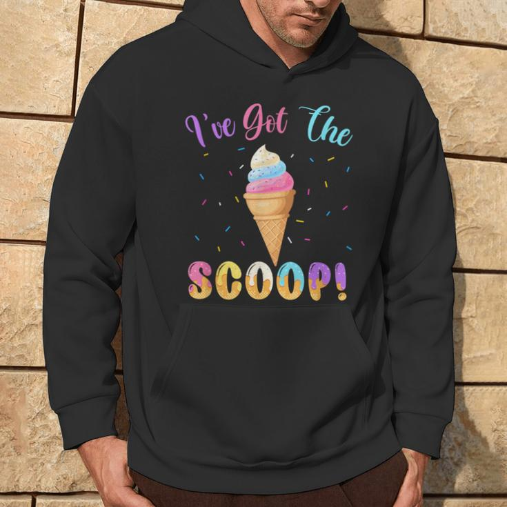 Gender Reveal I've Got The Scoop Ice Cream Themed Hoodie Lifestyle