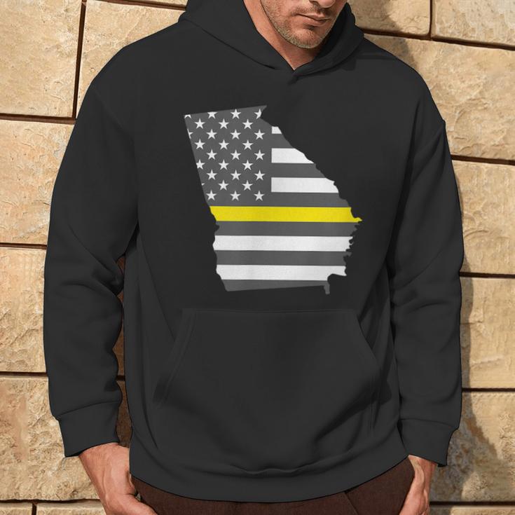 Georgia Thin Gold Line Flag Hoodie Lifestyle