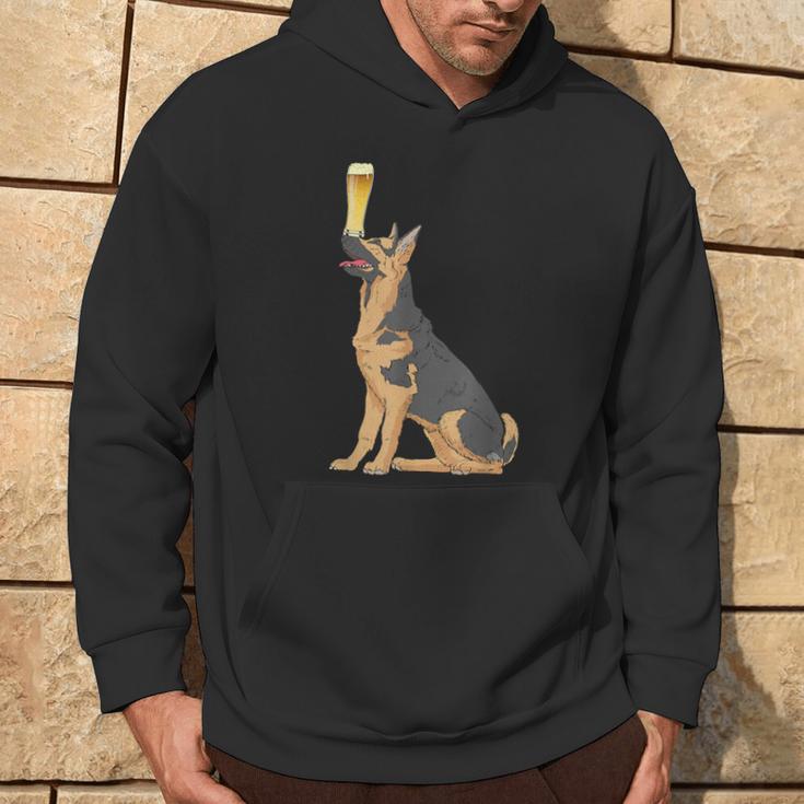 German Shepherd Vintage Dogs Craft Beer Hoodie Lifestyle