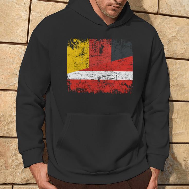 Germany Latvia Flags Half Latvian German Roots Vintage Hoodie Lifestyle