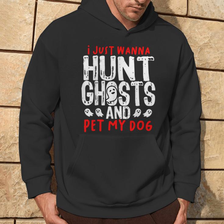 Ghost Hunter Paranormal Hunting Investigator Dog Lover Hoodie Lifestyle