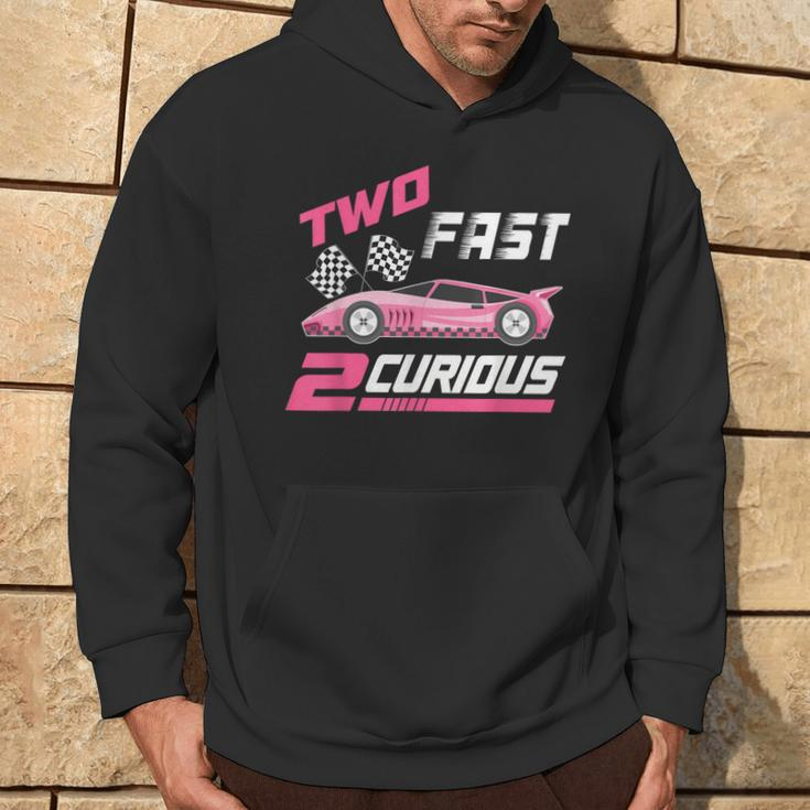 Girl Race Car Birthday Decorations Two Fast 2 Curious 2Nd Hoodie Lifestyle