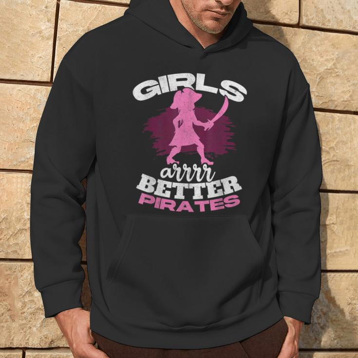 Girls Are Better Pirates Female Sea Thief Freebooter Pirate Hoodie Lifestyle
