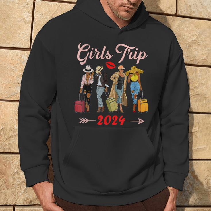 Girls Trip 2024 For Black Melanin Queen On Vacation Women Hoodie Lifestyle