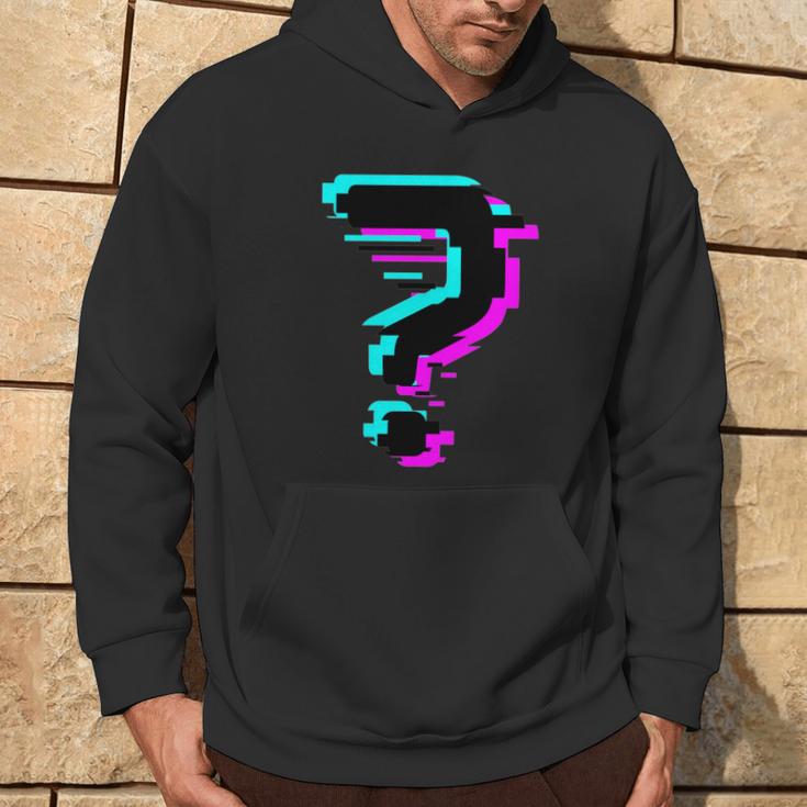 Glitched Fragezeichen Hoodie Lebensstil