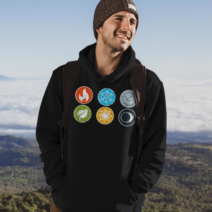 Gloomhaven Elements Symbol Fire Ice Air Earth Light Dark Hoodie Lifestyle