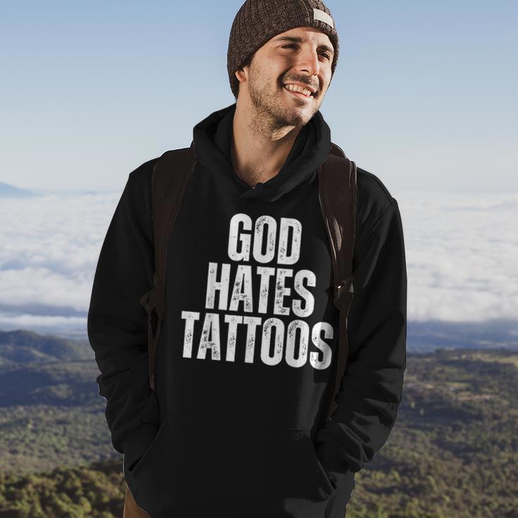 God Hates Tattoos Tattooing Anti Tattoo Hoodie Lifestyle