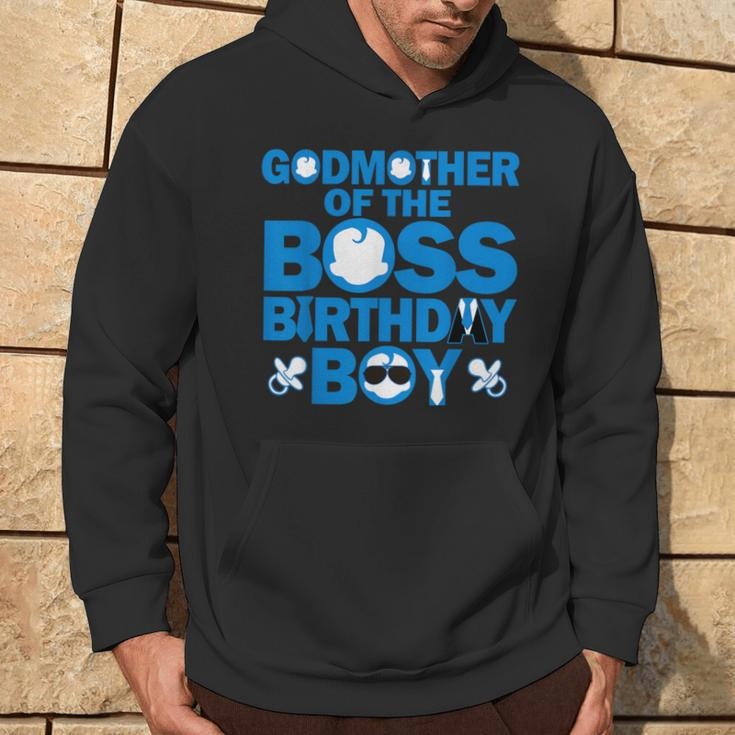 Godmother Of The Boss Birthday Boy Baby Family Party Decor Hoodie Lifestyle