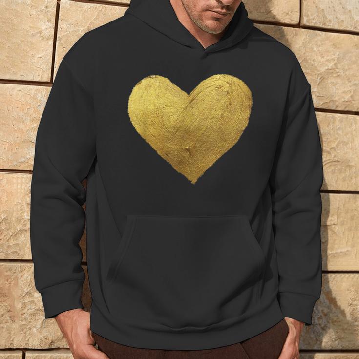 Gold Heart Symbol Of Love Hoodie Lifestyle