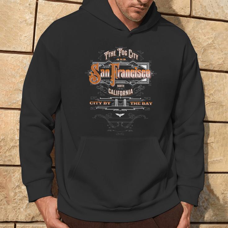 Golden Gate Bridge San Francisco California The Fog City Hoodie Lifestyle