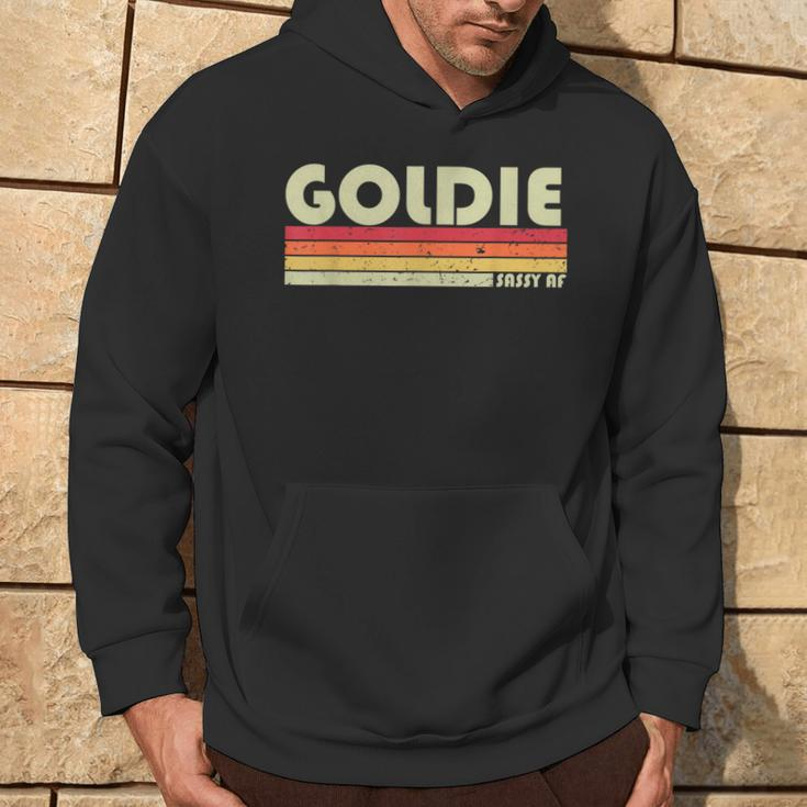 Goldie Name Personalized Retro Vintage 80S 90S Birthday Hoodie Lifestyle