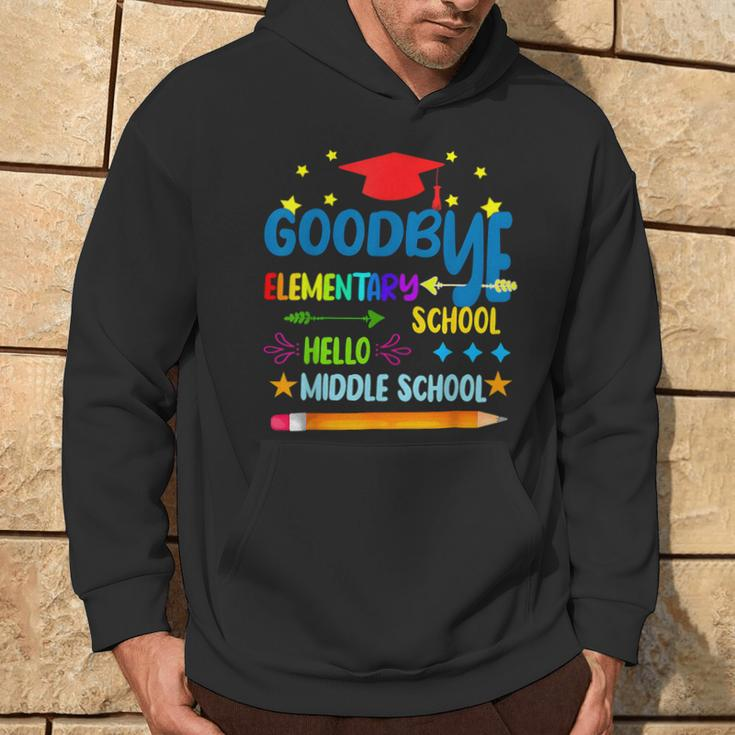 Goodbye Elementary Hello Middle School Graduation 2024 Hoodie Lifestyle