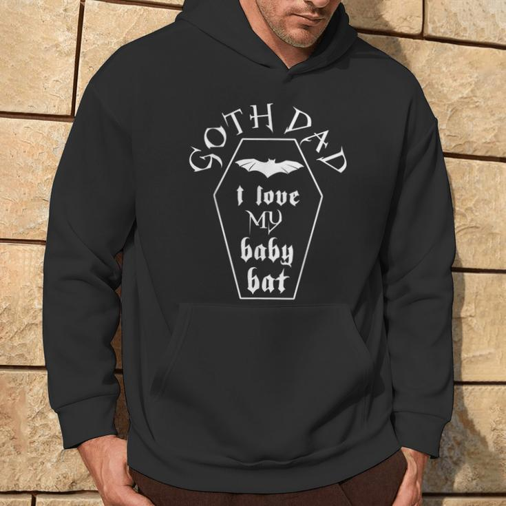 Goth Dad I Love My Baby Bat Father's Day Hoodie Lifestyle