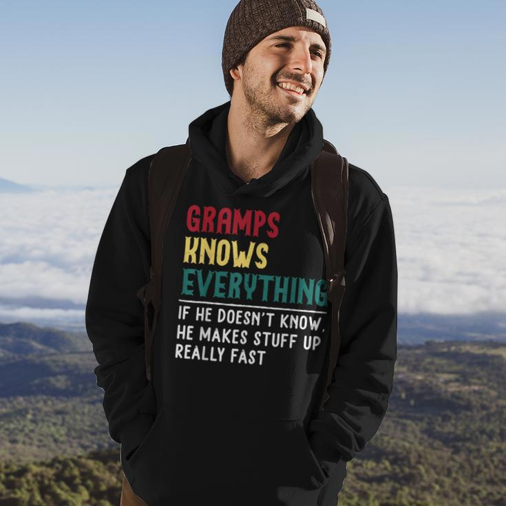 Gramps Know Everything Fathers Day For Grandpa Gramps Hoodie Lifestyle