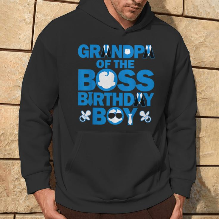 Grandpa Of The Boss Birthday Boy Baby Family Party Decor Hoodie Lifestyle