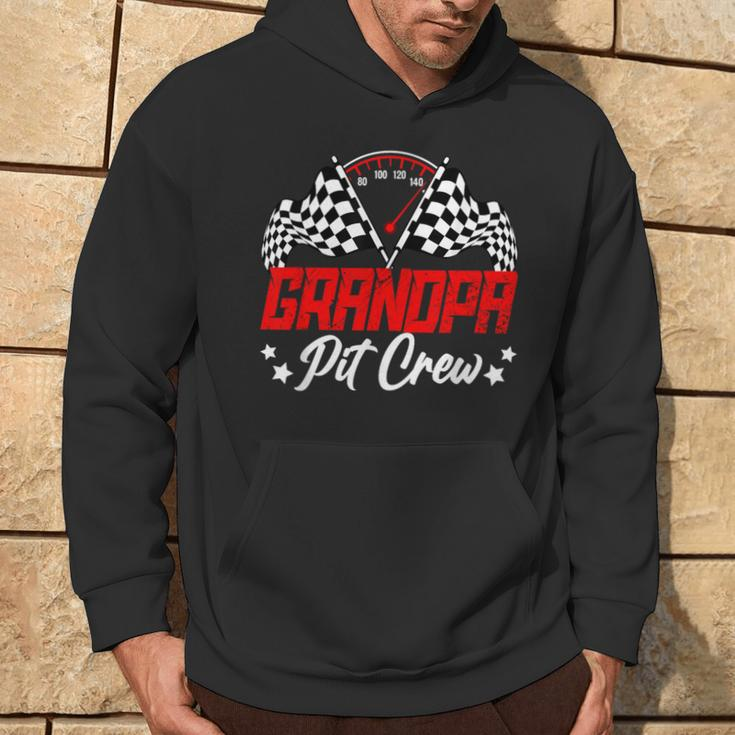 Grandpa Pit Crew Birthday Party Race Car Lover Racing Family Hoodie Lifestyle