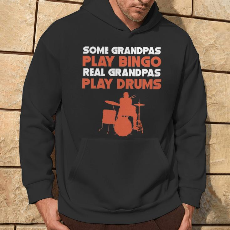 Some Grandpas Play Bingo Real Grandpas Play Drums Hoodie Lifestyle