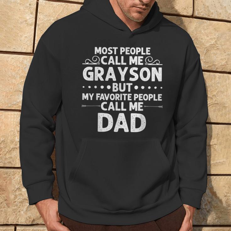 Grayson Geschenk Name Lustigeratertag Personalisiert Männer Papa Kapuzenpullover Lebensstil