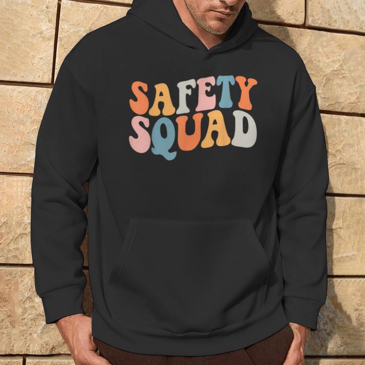 Groovy Safety Squad Workplace Safety Officer Awareness Hoodie | Mazezy